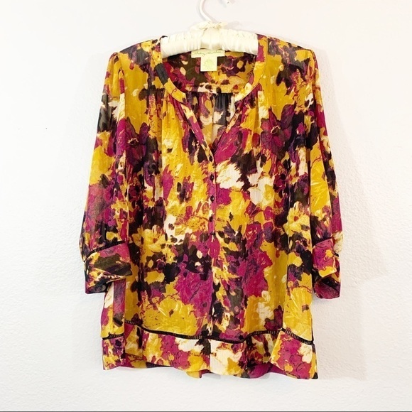 Urban Outfitters Staring At Stars Sheer Floral Top - Picture 1 of 4